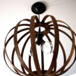 MUST PIN! Totally genius idea for making a West Elm knock off Bentwood Pendant light. Full tutorial by Designer Trapped in a Lawyer's Body.