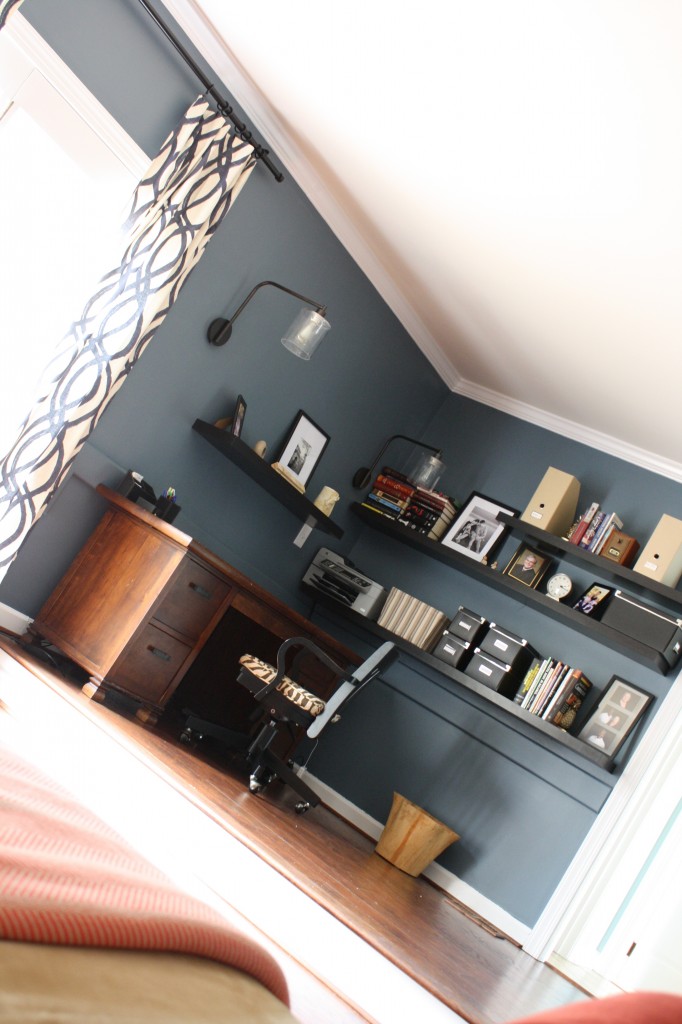 Dramatic, contemporary family room transformation by Designer Trapped in a Lawyer's Body {designertrapped.com}