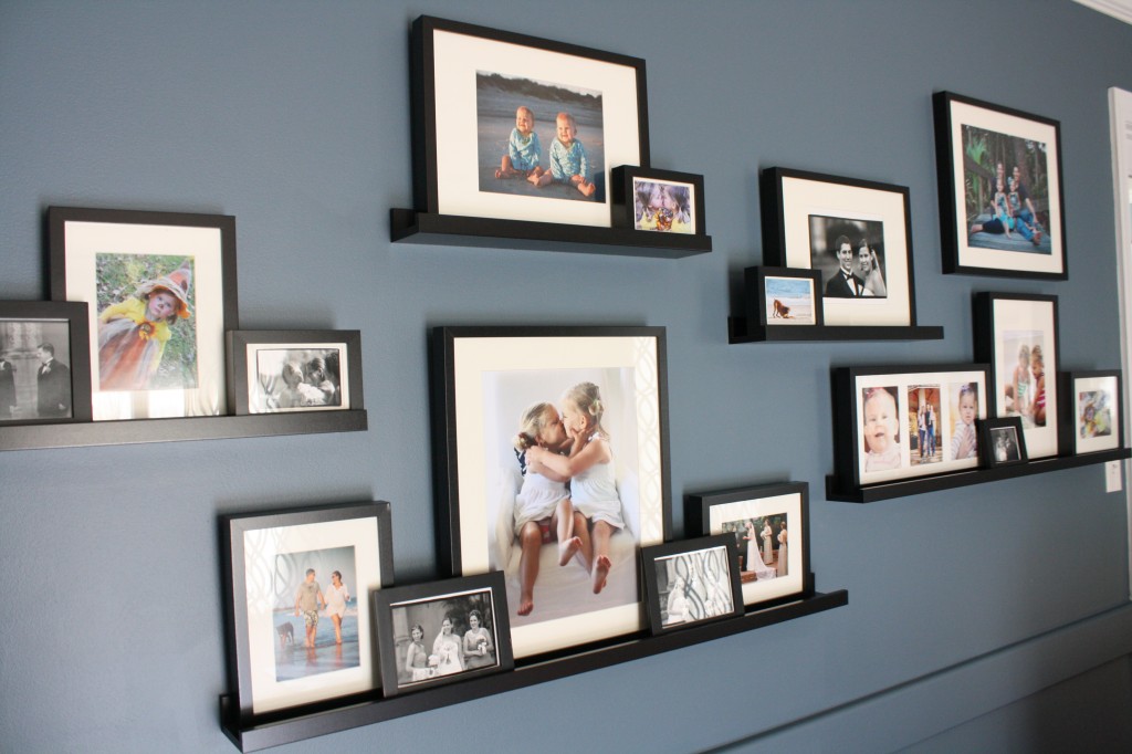 Ikea Ribba frames and picture ledges