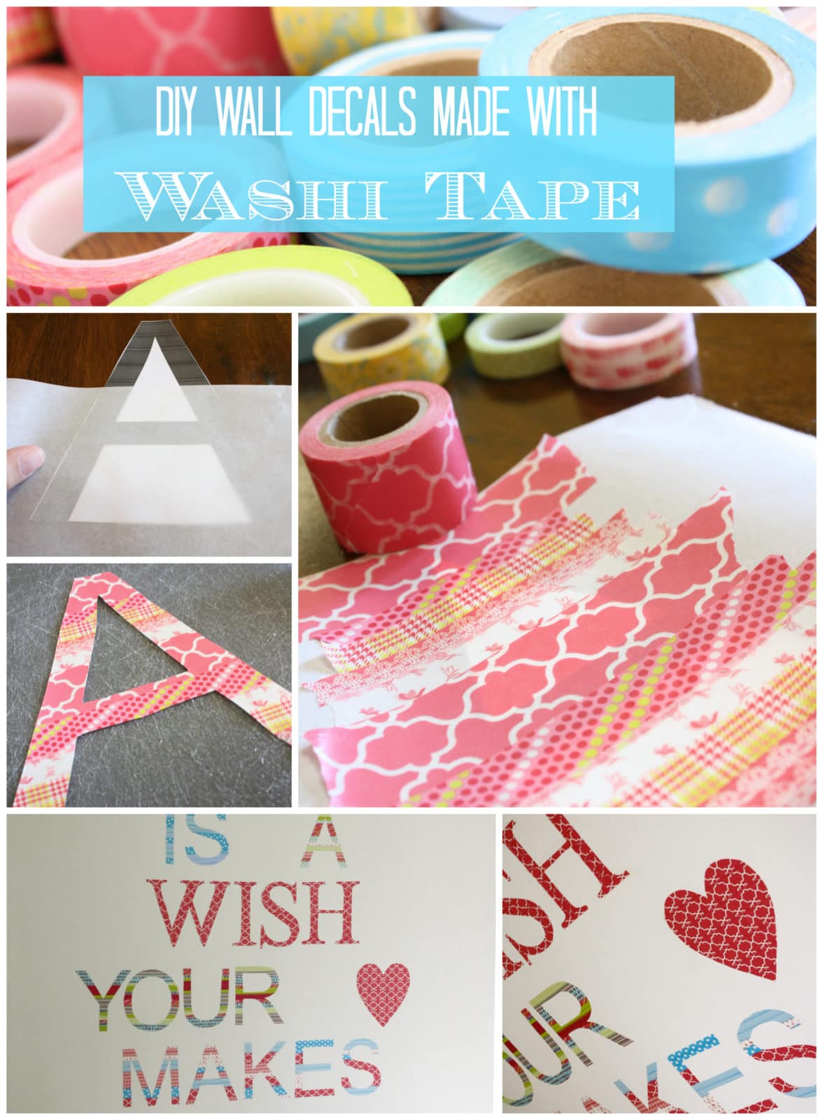 DIY Washi Tape Wall Decals by Designer Trapped in a Lawyer's Body {designertrapped.com}