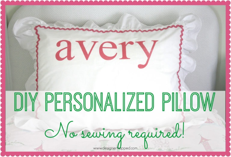 DIY Monogram Pillow Tutorial {no sewing required!}