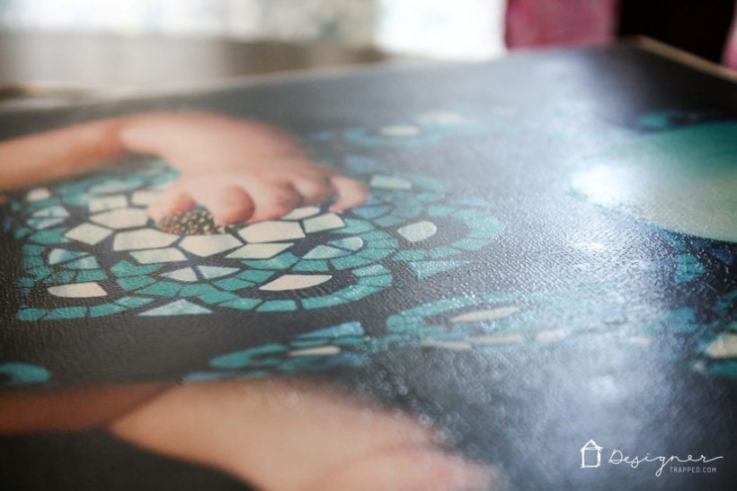 DIY photo canvas with texture