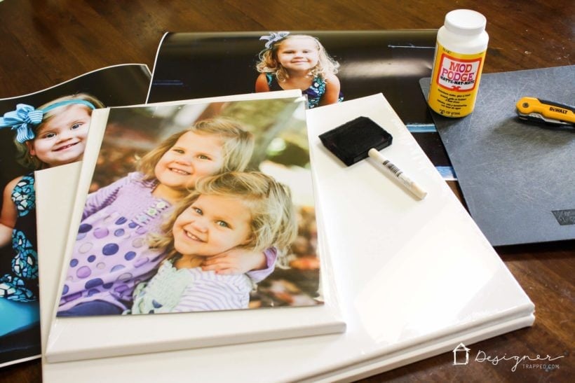 making a DIY photo canvas