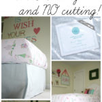 DIY bed skirt from a flat sheet. Full tutorial by Designer Trapped in a Lawyer's Body {designertrapped.com}