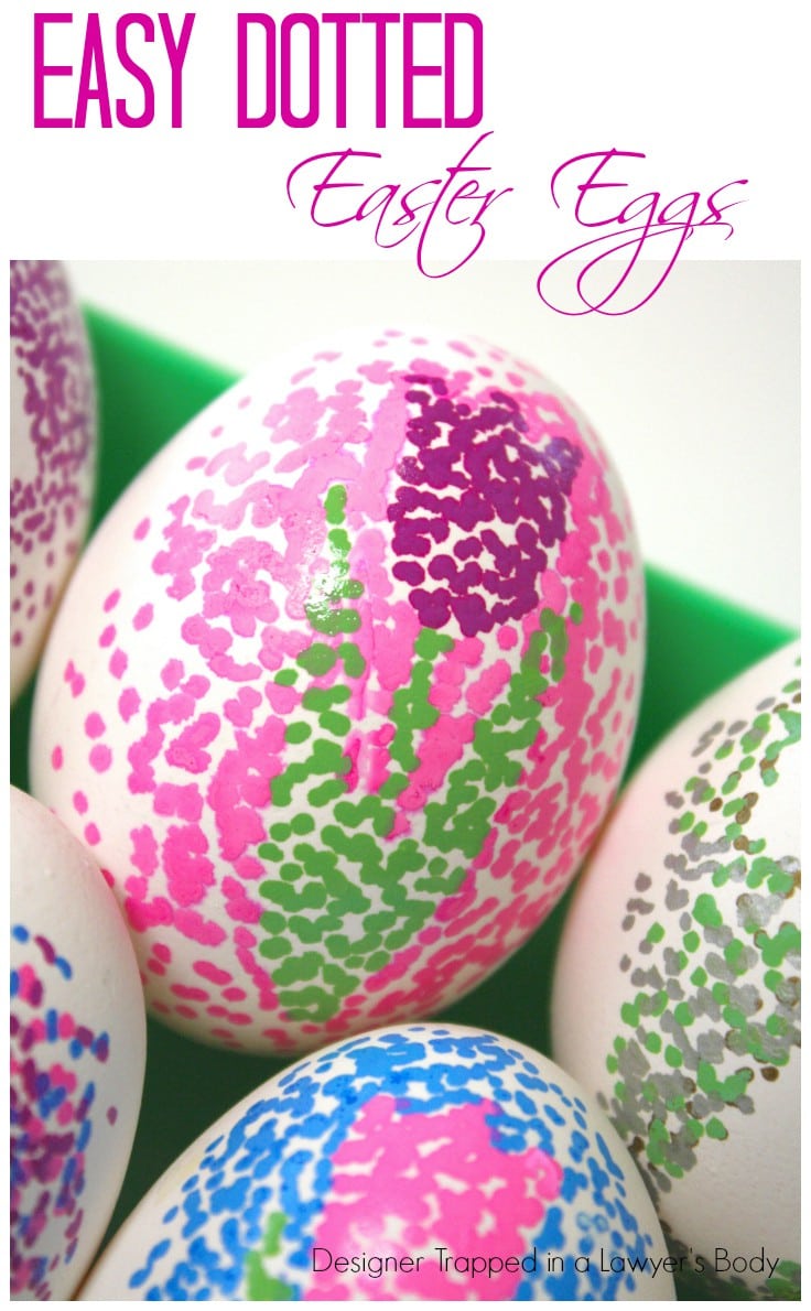 Easy Dotted Easter Eggs {Contributor Post at Reasons to Skip the Housework}
