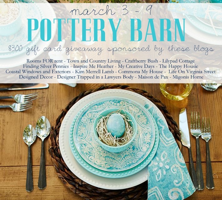 300 Pottery Barn Gift Card Giveaway! Kaleidoscope Living