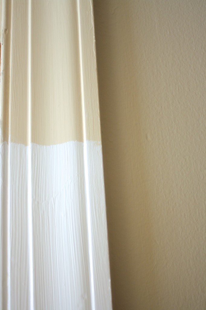 Painted trim can make a HUGE impact! Full details by Designer Trapped in a Lawyer's Body {designertrapped.com}