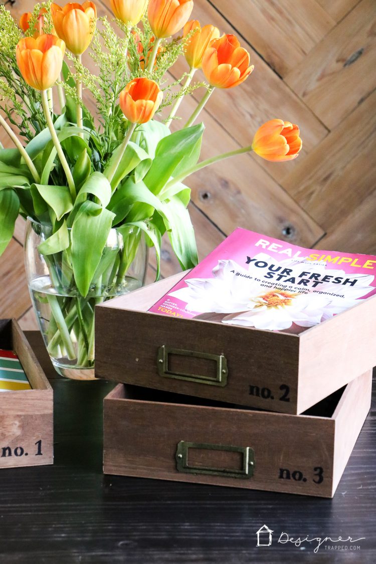 DIY Desk with Storage Bins