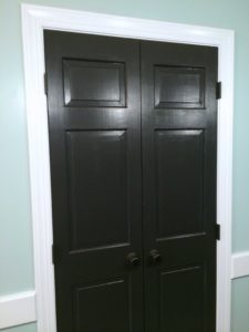 Black Doors and White Trim: Easy Project, Big Impact! | Designer Trapped
