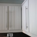 Learn to paint your kitchen cabinets without losing your mind! Full tutorial by Designer Trapped in a Lawyer's Body. #paintcabinets