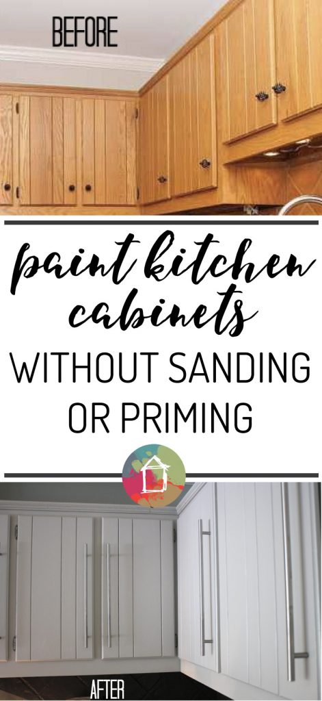 how to paint kitchen cabinets without sanding or priming - stepstep