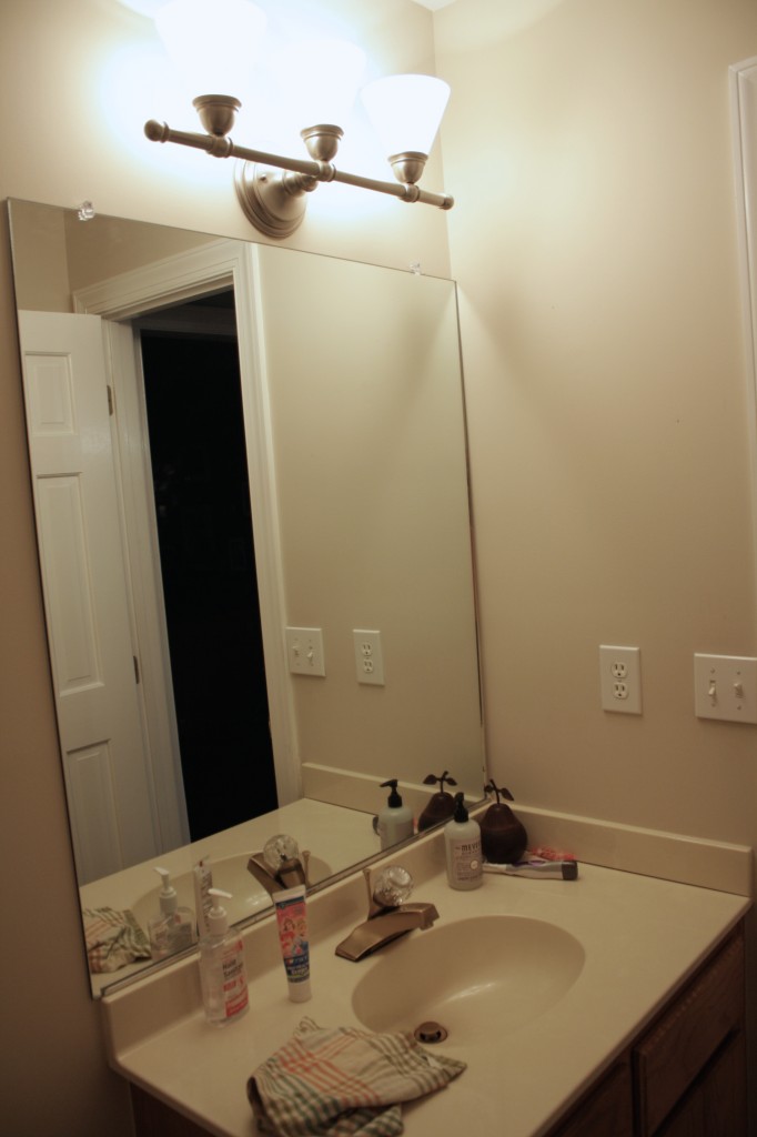 BRILLIANT! Easy DIY update to create beautiful industrial bathroom lighting for less than $30!