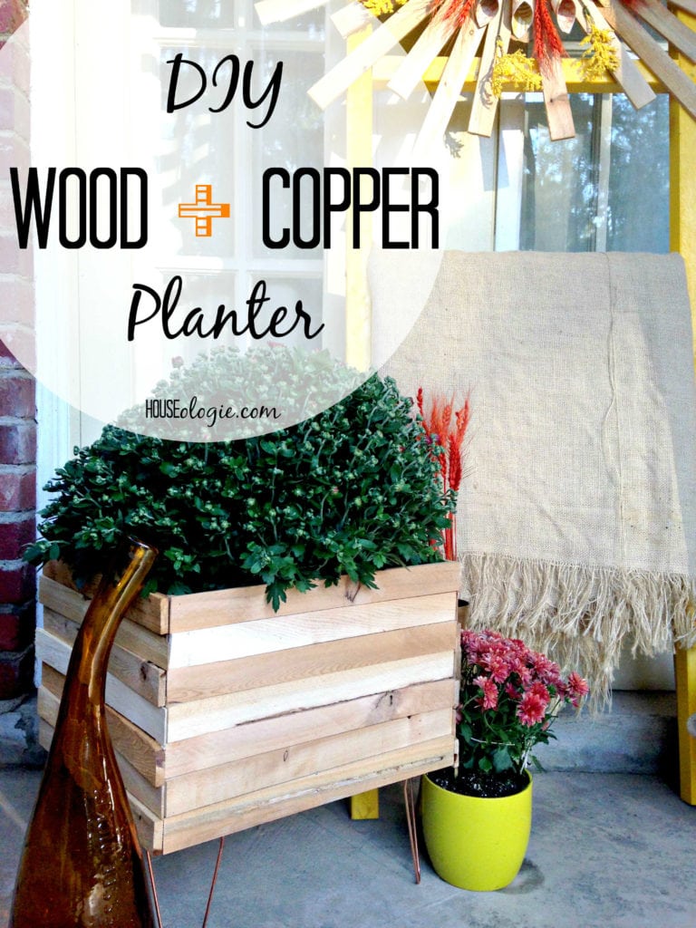 Wood and Copper DIY Planter