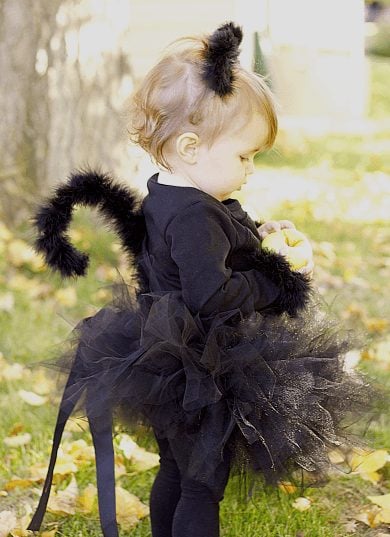 DIY toddler cat costume