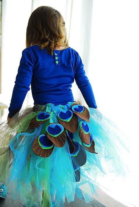 DIY peacock tutu costume