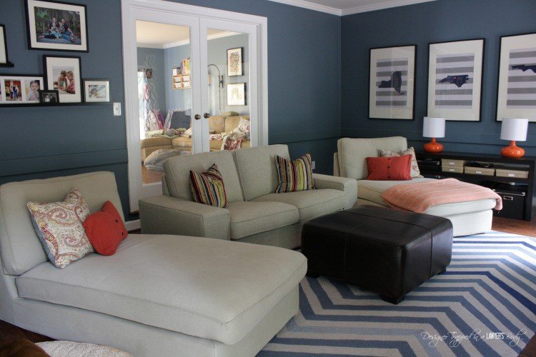 See this blogger's plans for an inexpensive but high impact family room "refresh"! / designertrapped.com
