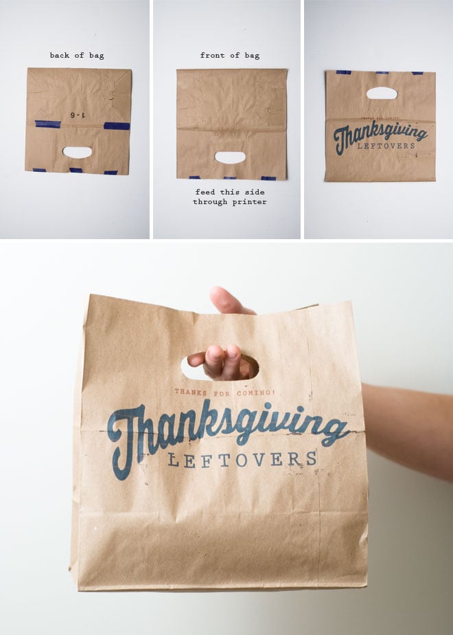 printable thanksgiving leftover bags