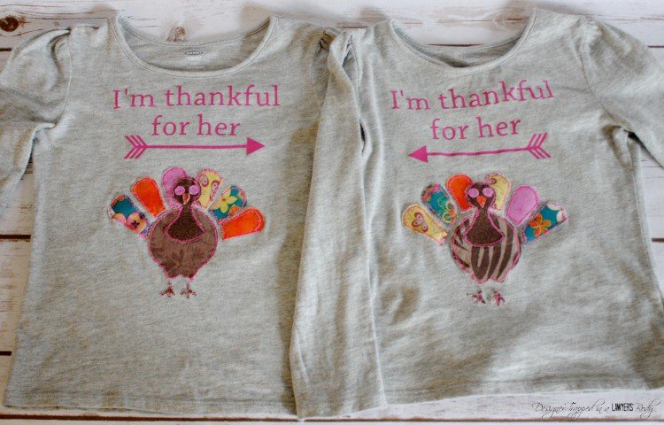 CUTEST Thanksgiving Shirts ever! Come check out the full tutorial for these turkey applique shirts by Designer Trapped in a Lawyer's Body!