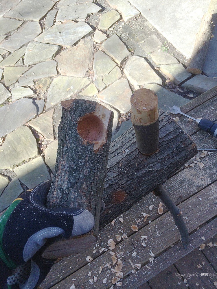 putting logs together for reindeer