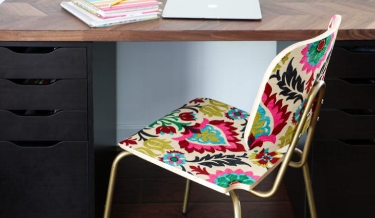 How to Decoupage Furniture With Fabric for an “Upholstered” Look!