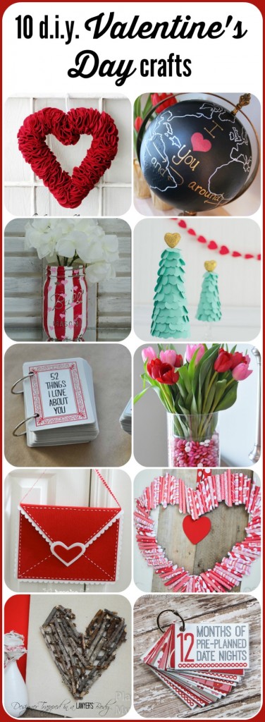 LOVE THESE! 10 fabulous Valentine's Day Crafts, rounded up by Designer Trapped in a Lawyer's Body.