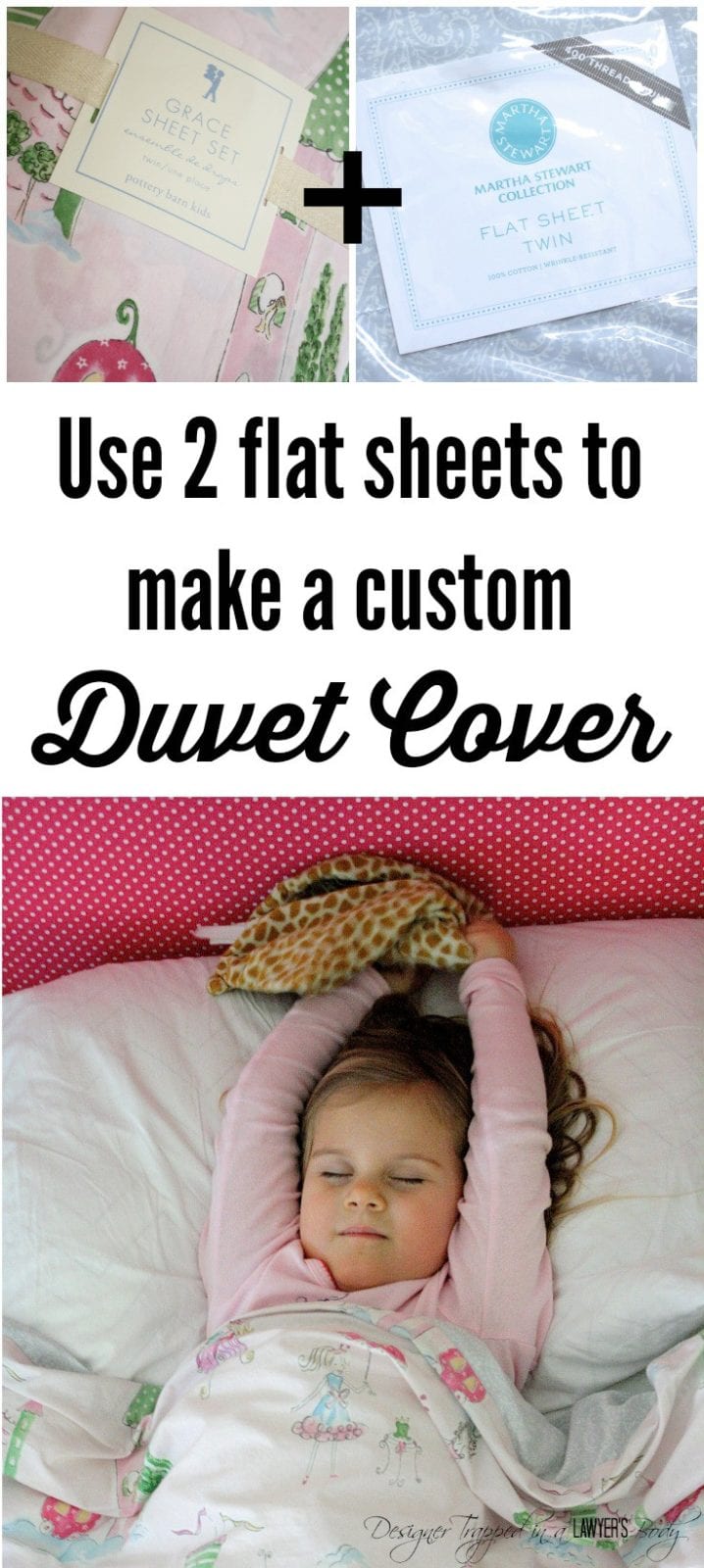 THIS IS BRILLIANT! Learn to make a DIY duvet cover using 2 flat sheets. It's so easy with this tutorial from Designer Trapped in a Lawyer's Body.