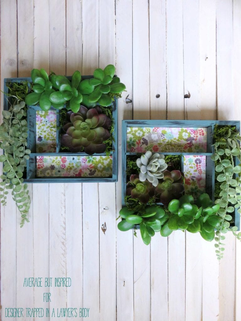 THIS IS AWESOME! Turn those leftover Melissa & Doug toy boxes into a stunning vertical succulent garden! Full tutorial by Average But Inspired for Designer Trapped in a Lawyer's Body!