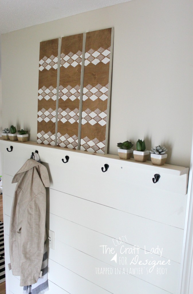 This is Awesome! Turn scrap wood into DIY wall art with stain, paint, and a stencil!