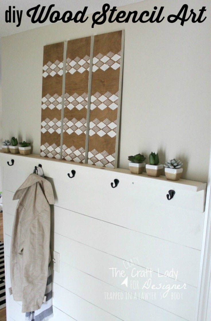 Diy Stencil Wall Art From Scrap Wood Designer Trapped