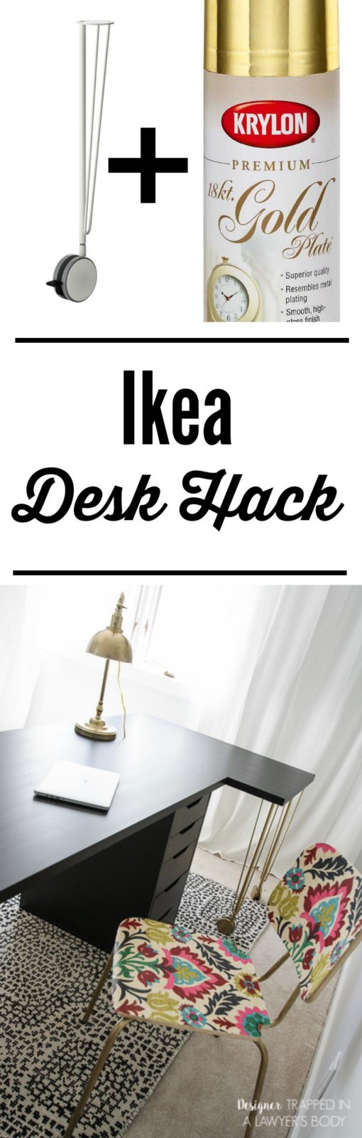 WOW! You would never know this is an Ikea desk hack! Talk about a designer look on a budget. Another fantastic Ikea hack by Designer Trapped in a Lawyer's Body.