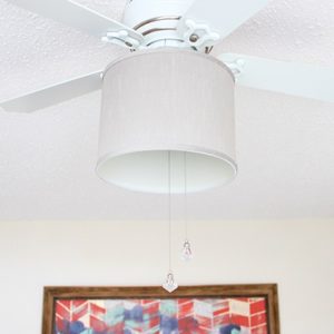 Update your ceiling fan with a drum shade!