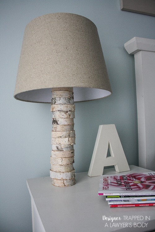 THIS IS AMAZING! Come learn to make your own DIY stacked wood lamp inspired by Anthropologie for only $40! Full tutorial by Designer Trapped in a Lawyer's Body.