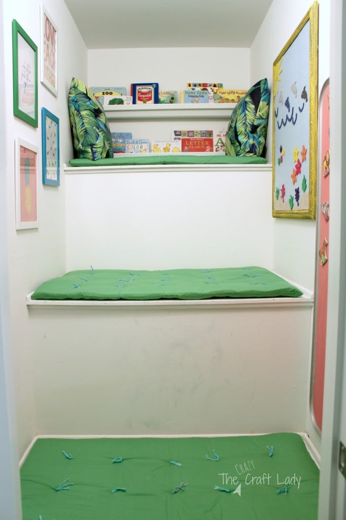 She transformed an odd-shaped storage closet into a play space for her twins, and the result is amazing!