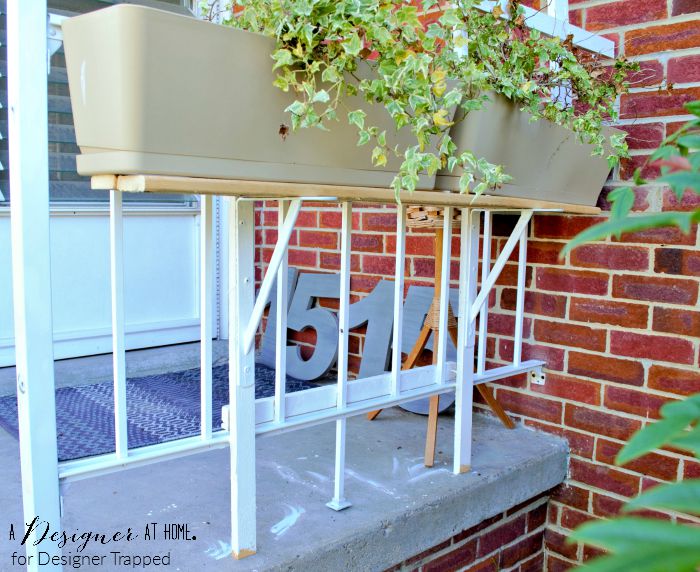 porch planter support made from recliamed wood stand A Designer At Home for Designer Trapped