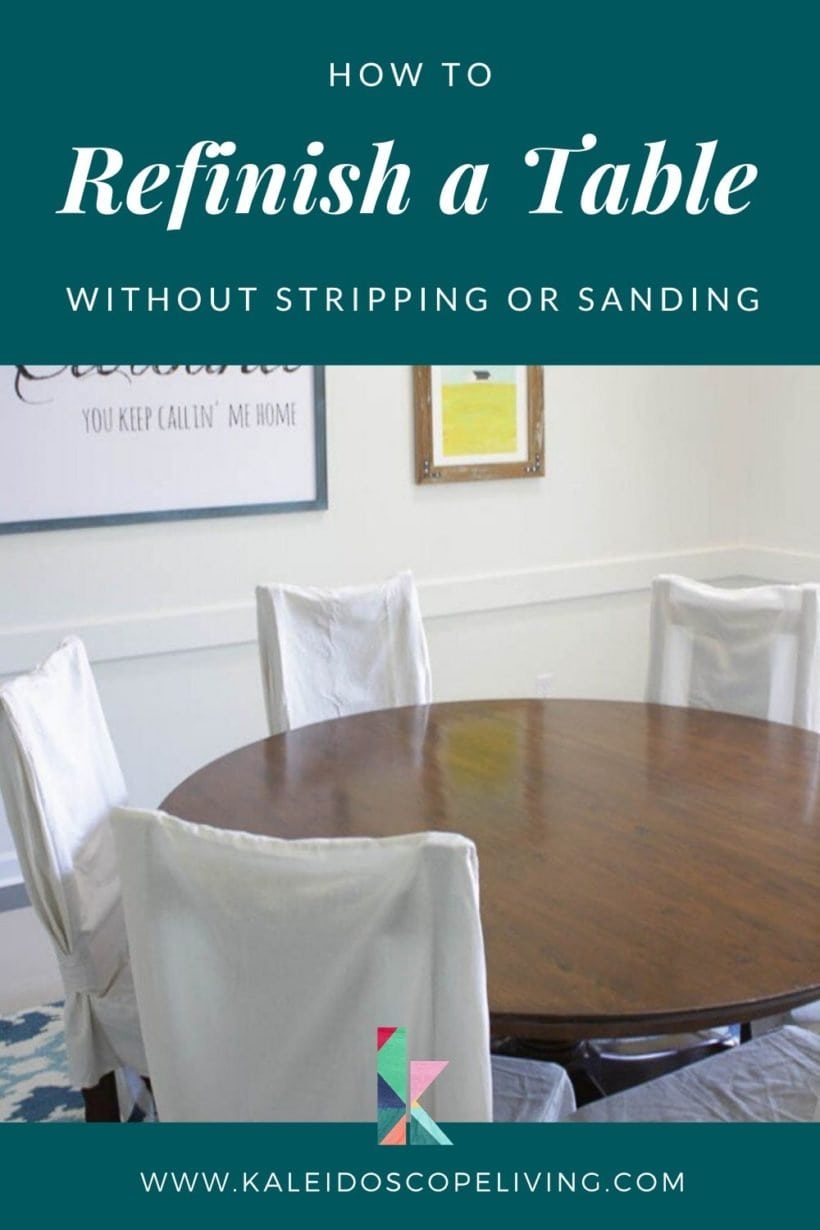 How to Refinish a Table without Sanding & Stripping