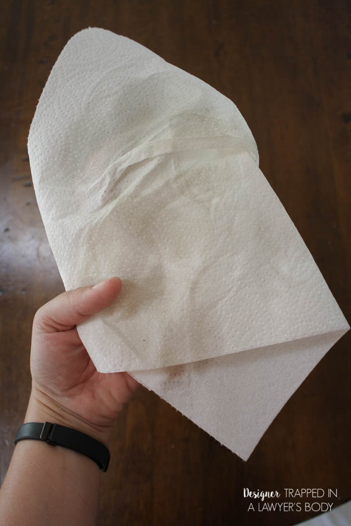 dirty paper towel