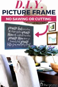 diy picture frame without sawing or cutting