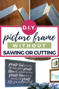 DIY picture frame without sawing or cutting