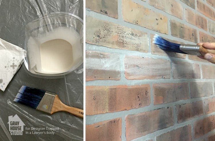 Painting a Faux Brick Accent Wall