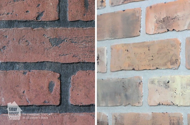 faux brick wall tutorial by my french twist easy to follow