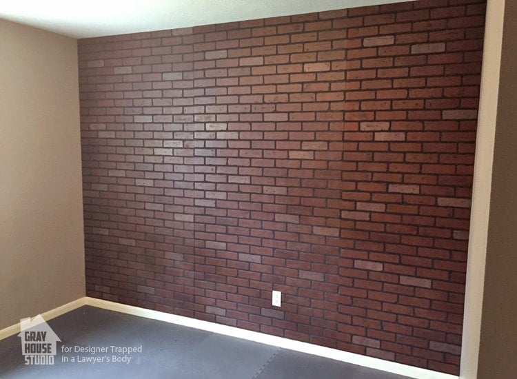 Painting a Faux Brick Accent Wall