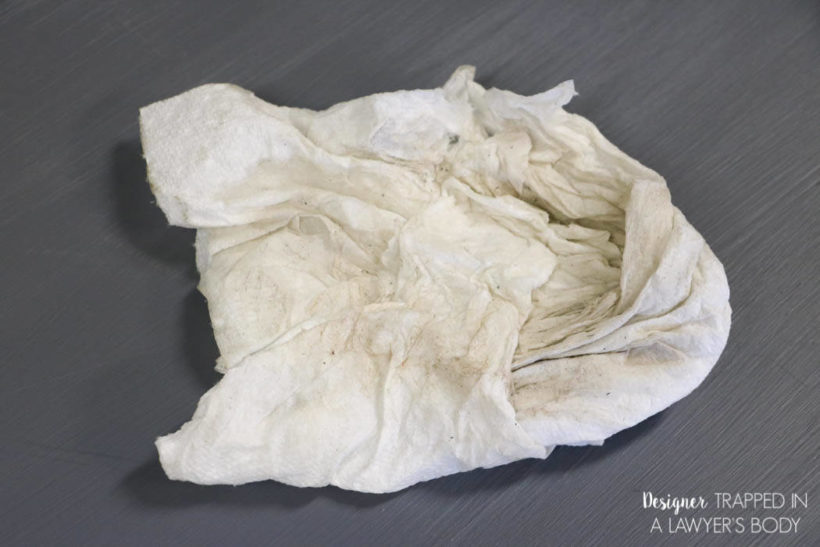 dirty paper towel