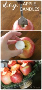 DIY apple candles