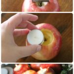 DIY apple candles
