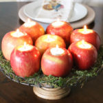 OMG--love this! Come learn how to make this centerpiece out of DIY apple candles. So pretty!