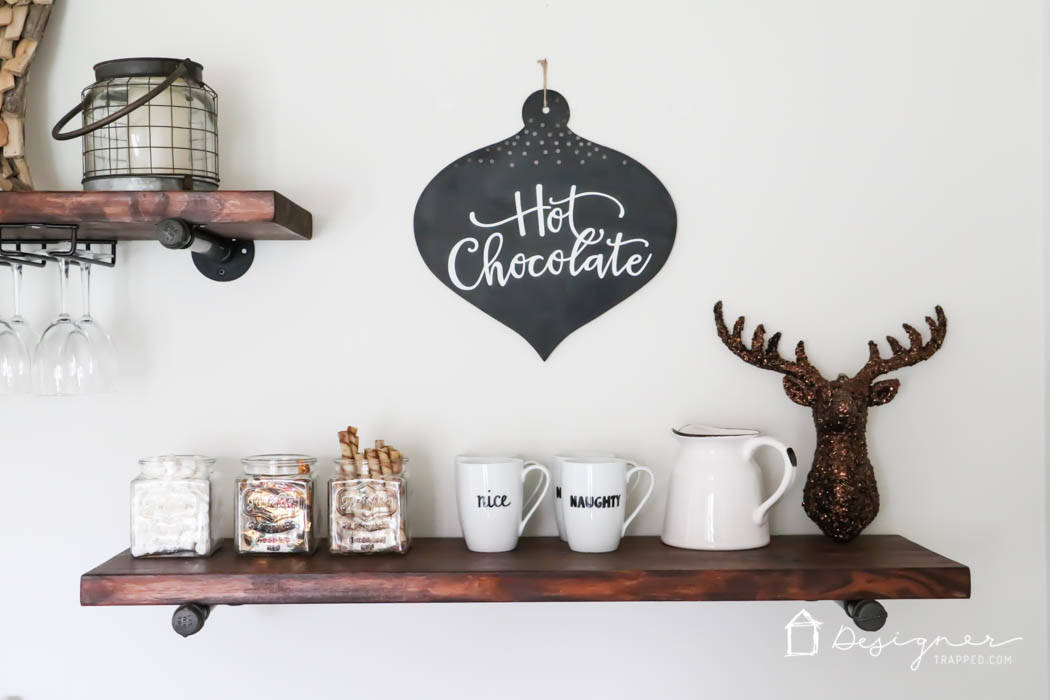 LOVE THIS simple and beautiful hot chocolate bar for the holidays by Designer Trapped in a Lawyer's Body!
