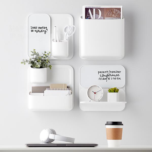 modern white magnetic wall organizer