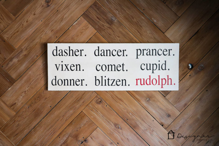 DIY Christmas Reindeer Sign