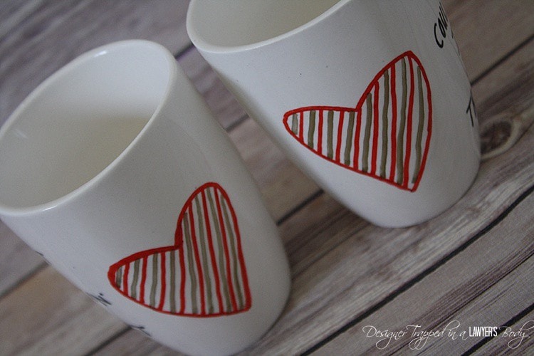 OMG! I love these DIY His and Hers mugs by Designer Trapped in a Lawyer's Body! Full tutorial included. They are easy and ADORABLE!!!