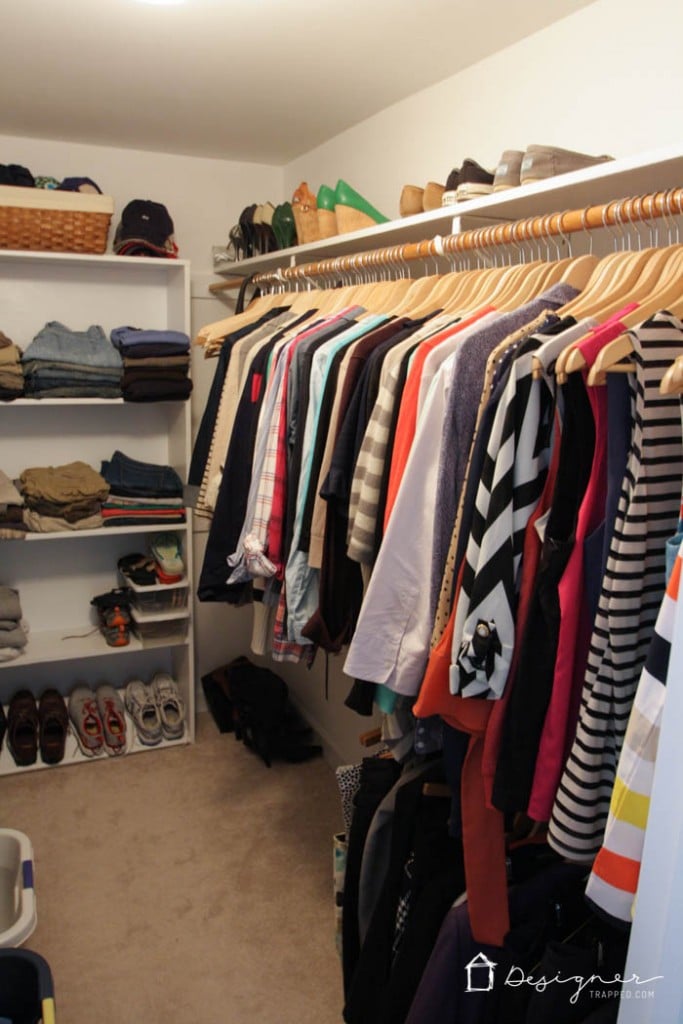 WOW! Come learn how to organize your closet in 2 hours or less with these simple and practical tips! You don't need a fancy closet system to do this!